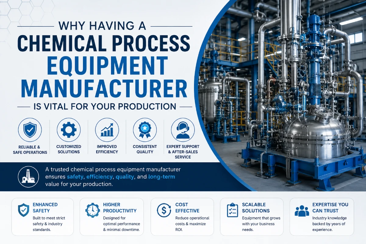 Why Having a Chemical Process Equipment Manufacturer is Vital for Your Production?